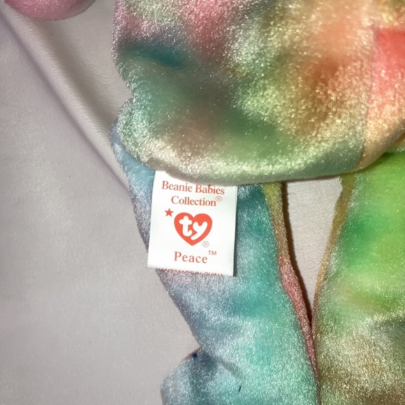 Lot of 3 Beanie Babies Gobbles Hippity Peace Bear No Tags - Picture 12 of 13